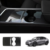 Model 3 & Y Center Console Cover (Carbon Fiber Pattern ABS) (Gen.2) for Tesla(2021-2023)